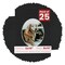 Black Suede Mat Board for 12x16 Frames - Oval Opening for 8x10 Photos